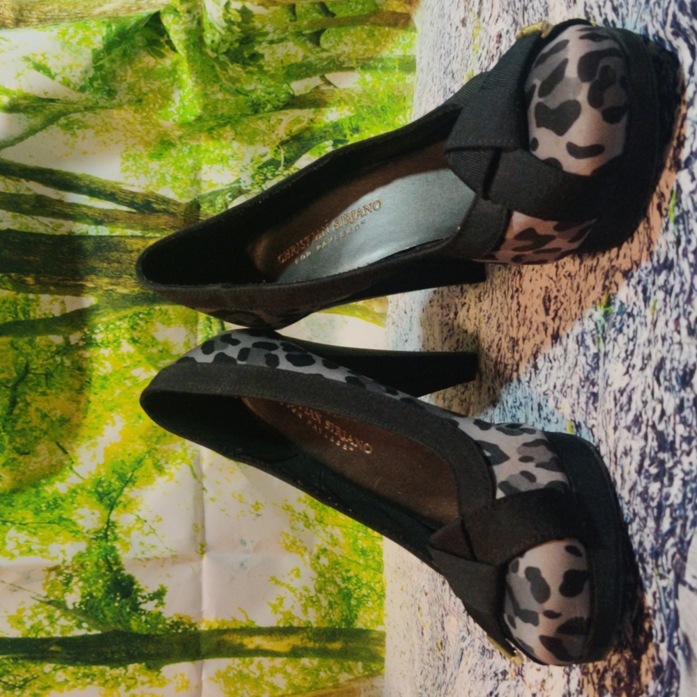 Christian Siriano Size 7.5 Black and Grey Leopard